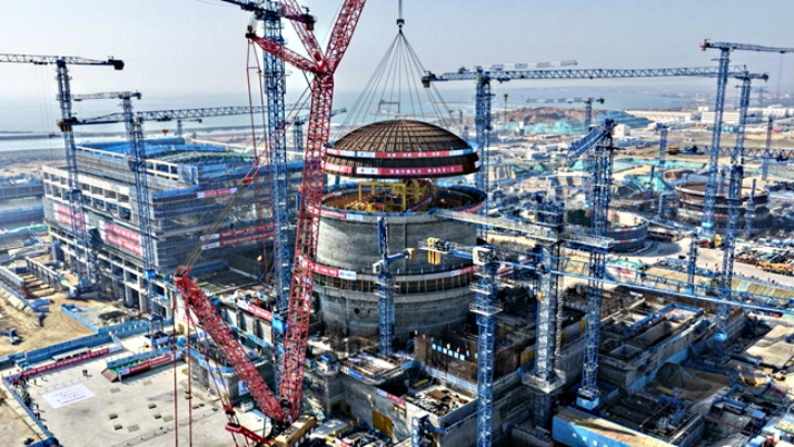 Inner dome installed at Shidaowan unit 1